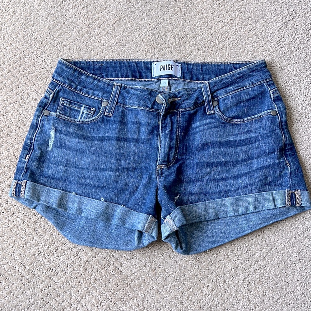 Paige Mid-rise Denim Shorts